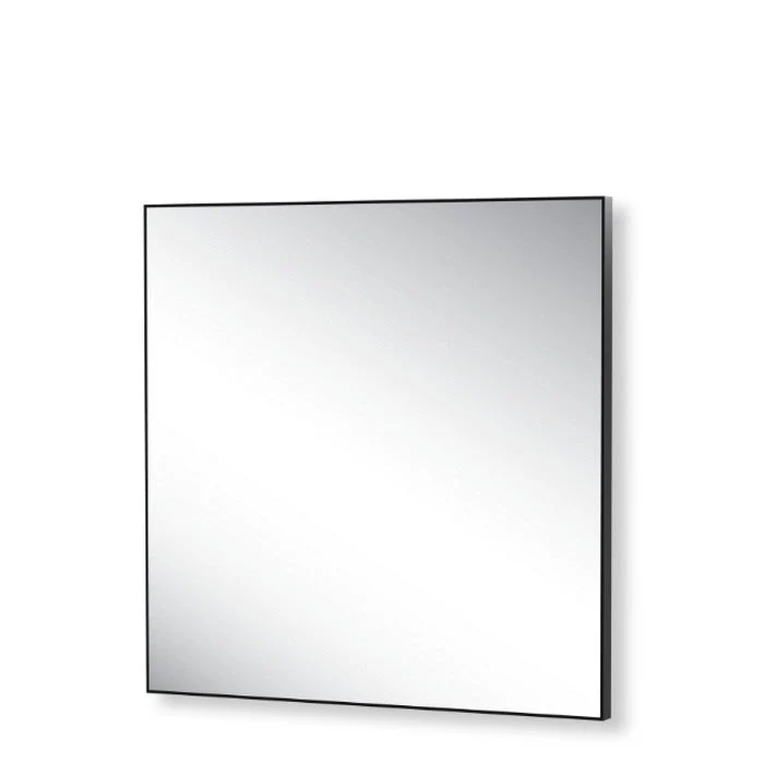 10mm Aluminium Black Framed Mirror with Hangers