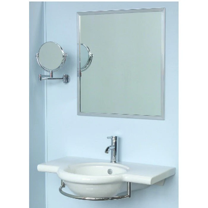 20mm Aluminium Chrome Frame Mirror with Hangers - Image 4