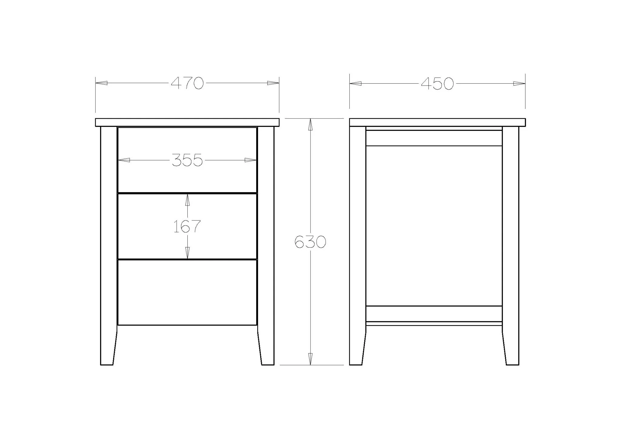 Adventure Bedside 3 Drawer - for kids - Image 11