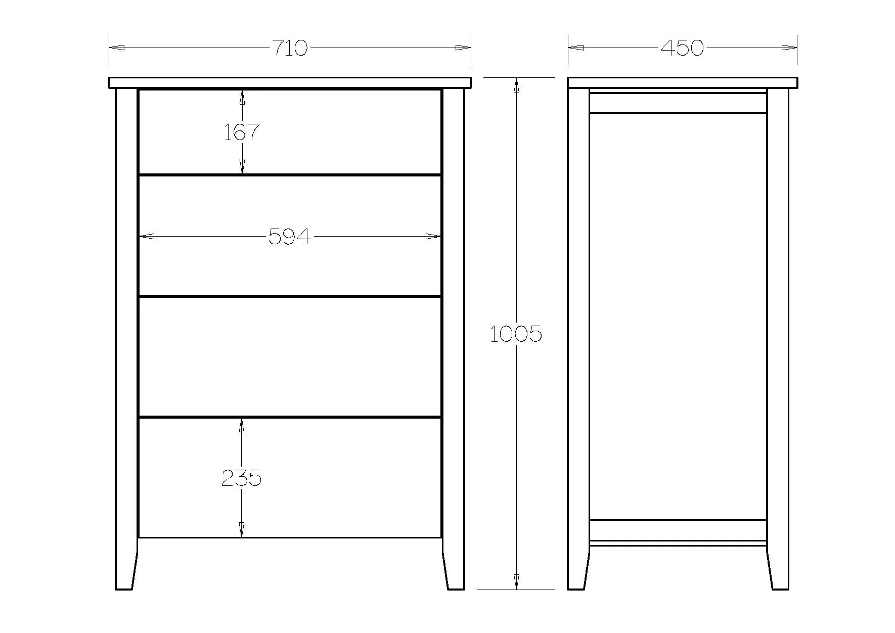Adventure Slimboy 4 Drawer - Image 11