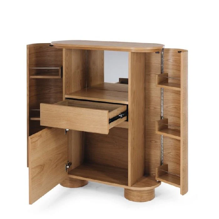 Akita Bar Cabinet - Oak Top - 1100h - Image 3