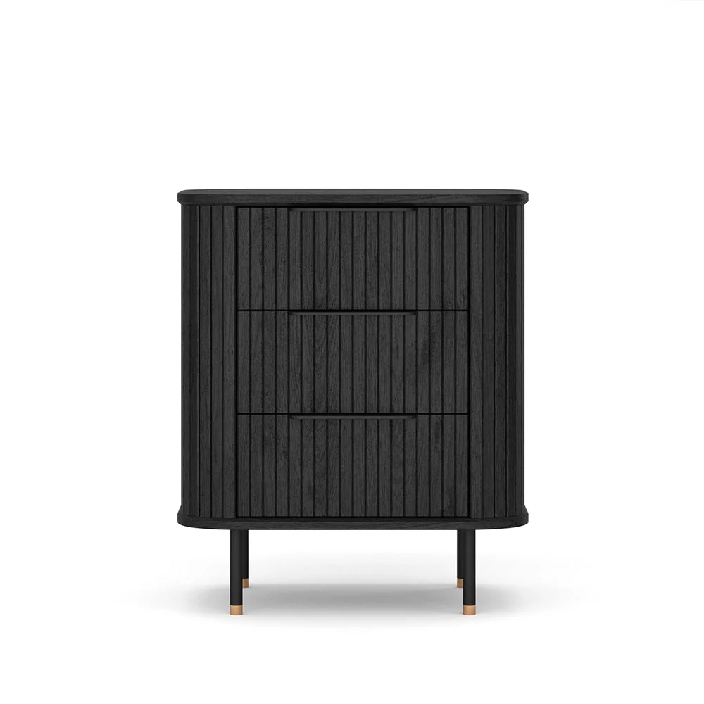 Anders Bedside Cabinet - 3 Drawer - Image 3