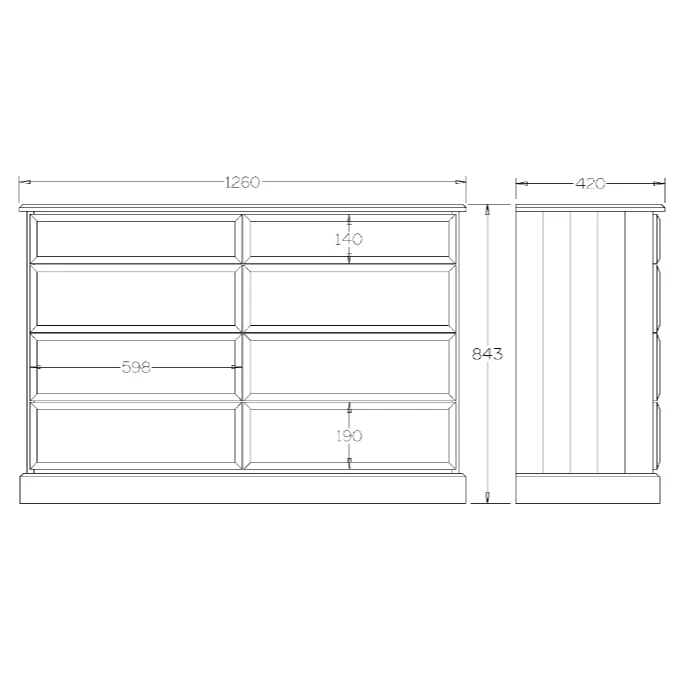Andorra Lowboy 8 Drawer - Image 12