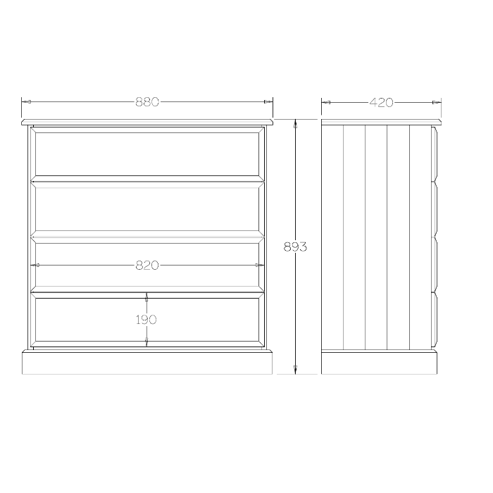 Andorra Tallboy 4 Drawer - Image 12