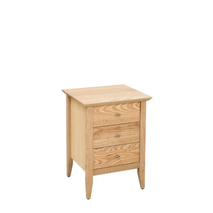 Aria Bedside - 3 Drawer Narrow 500w