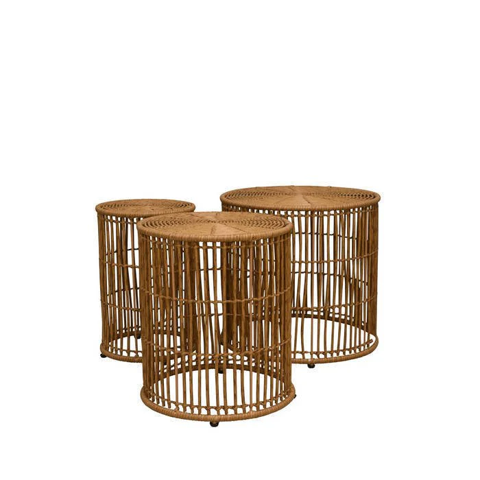Arran Round Tables - Set of 3 - Dark Natural
