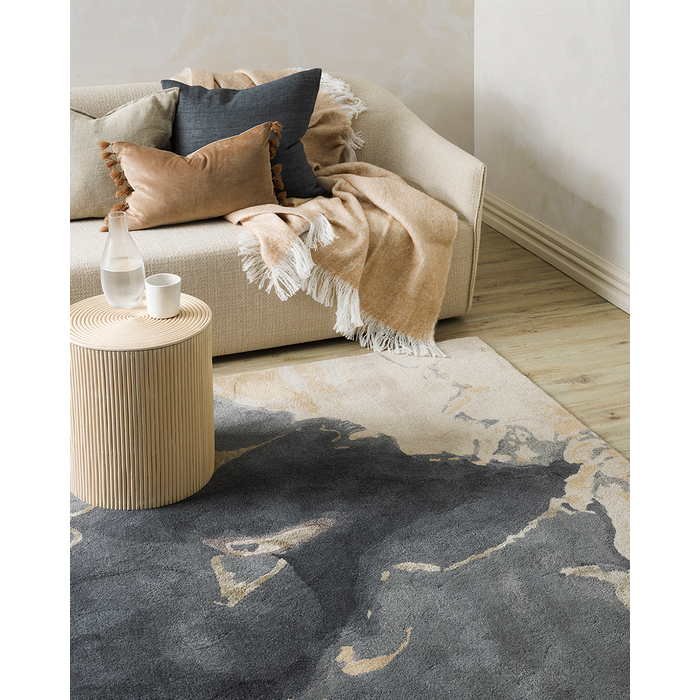 Basalt Floor Rug - Charcoal Multi (Wool Blend) - Image 8