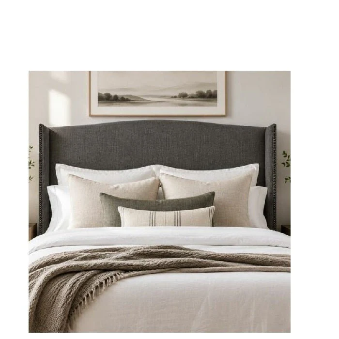Bordeaux Fabric Headboard Queen to Cali King - Image 2