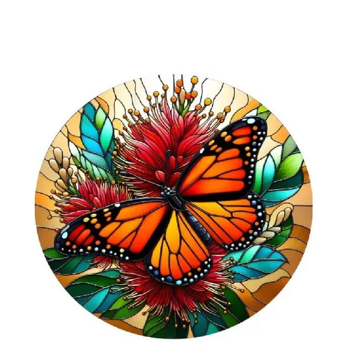 Butterfly Stained Glass Hanger 115dia