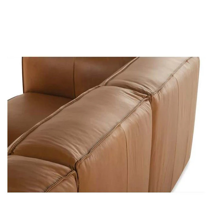 Cassia 3 Seater Leather Sofa - Image 4