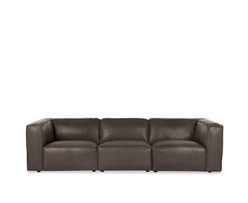 Cassia 3 Seater Leather Sofa - Custom-Made - Image 2