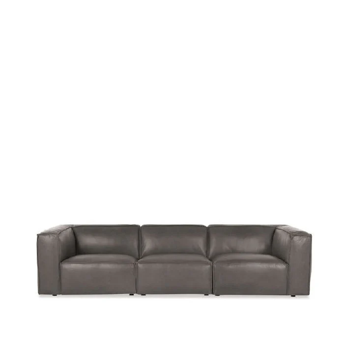 Cassia 3 Seater Leather Sofa - Custom-Made - Image 3