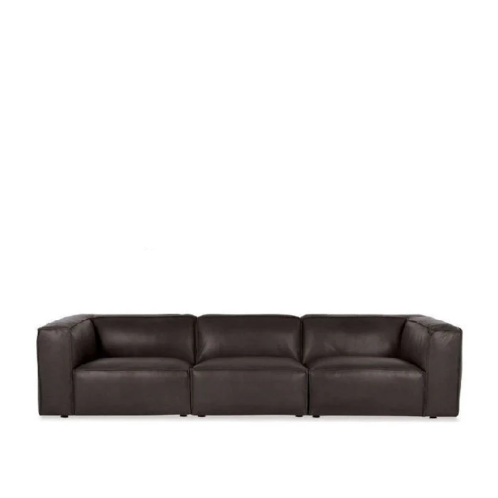 Cassia 3 Seater Leather Sofa - Custom-Made - Image 4