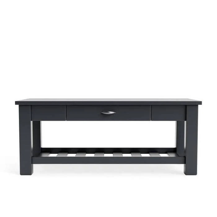 Charlton Coffee Table - with Rack and Drawer - Image 2