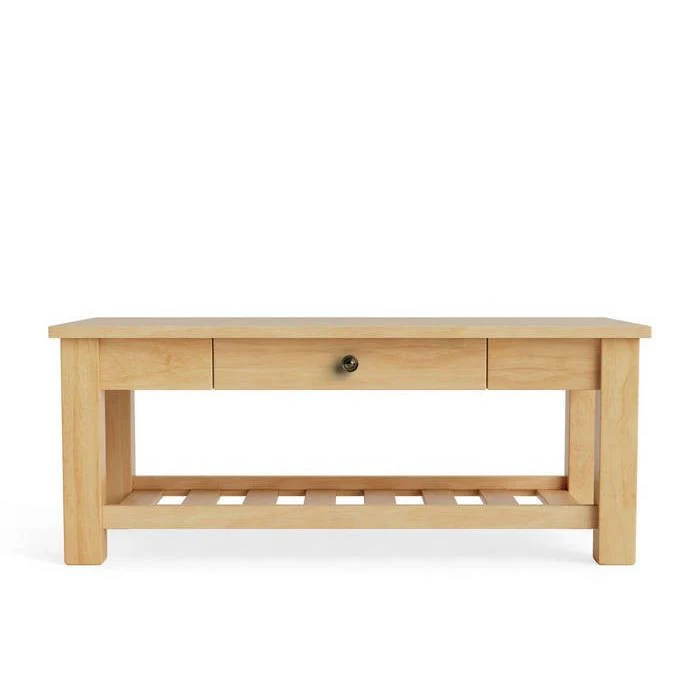 Charlton Coffee Table - with Rack and Drawer - Image 5