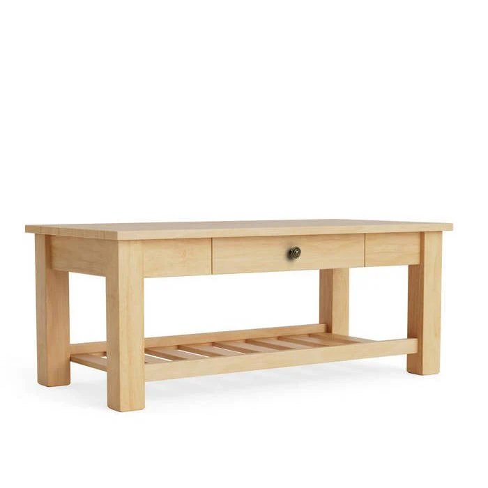 Charlton Coffee Table - with Rack and Drawer - Image 9