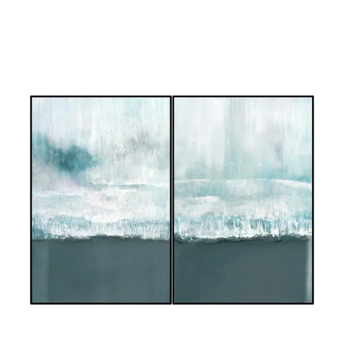 Coast Oil Painting - Pair