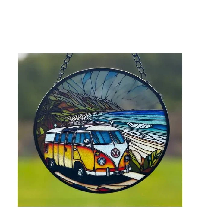 Combi Van Stained Glass Hanger 115dia - Image 2