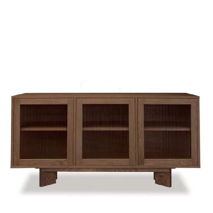 Connect Sideboard 1500w - Fluted Glass & Plinth Base - Image 3
