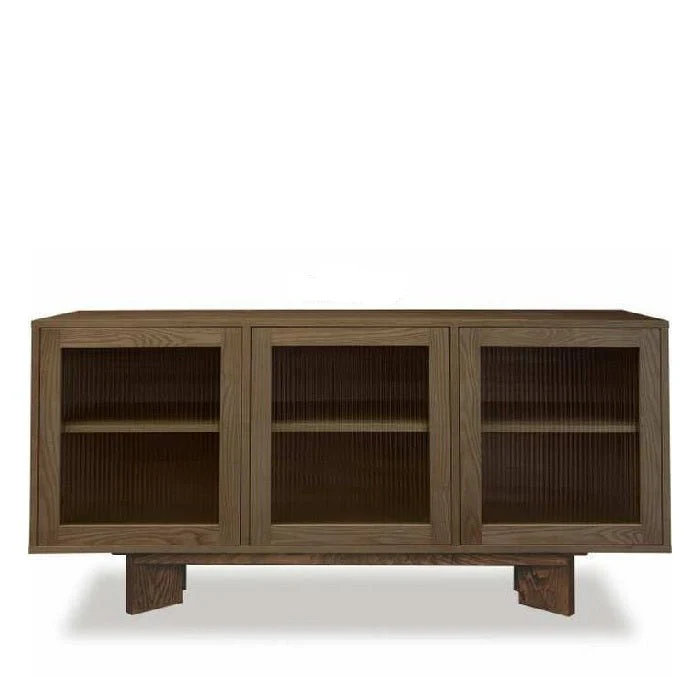 Connect Sideboard 1500w - Fluted Glass & Plinth Base - Image 5