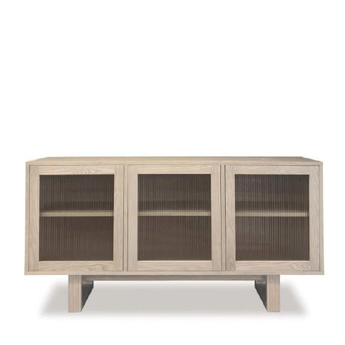 Connect Sideboard 1500w - Fluted Glass & Osaka Base - Image 6