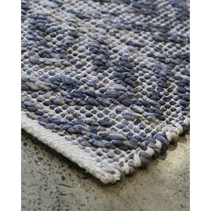 Conway Floor Rug - Faded Denim (Jute/Cotton)