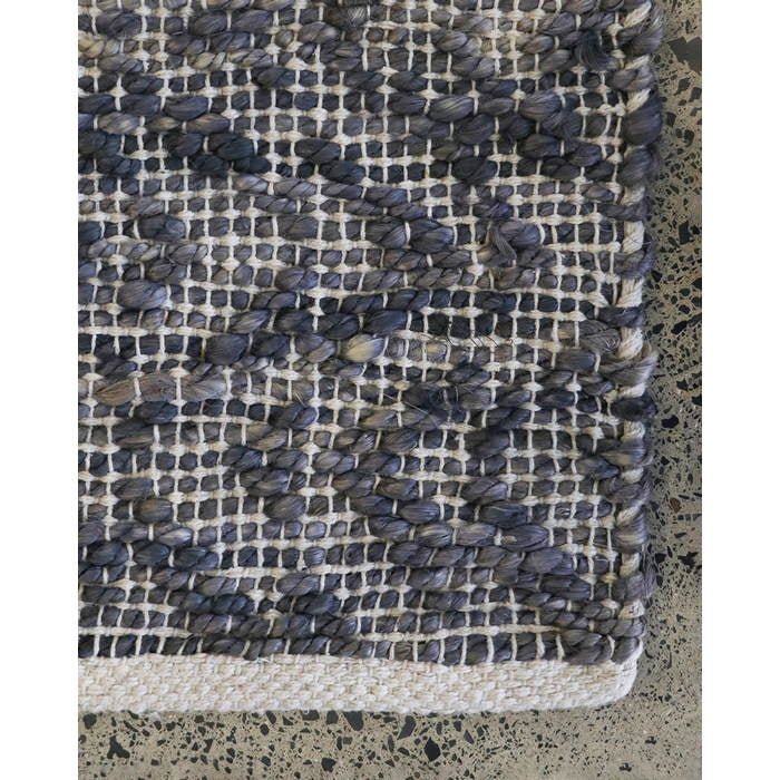 Conway Floor Rug - Faded Denim (Jute/Cotton) - Image 2