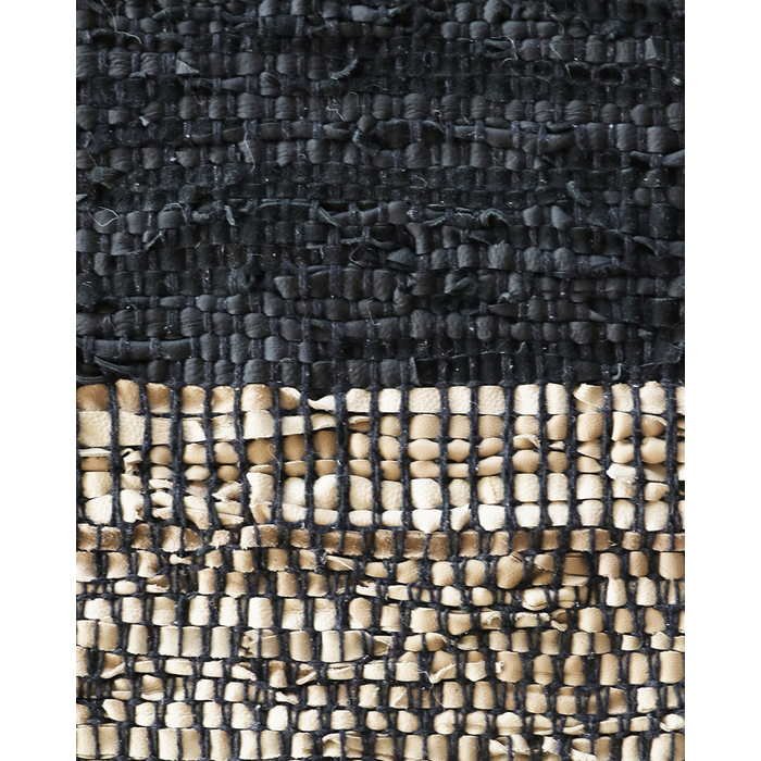 Caracas Floor Rug - Black/Saddle   (100% Leather) - Image 3
