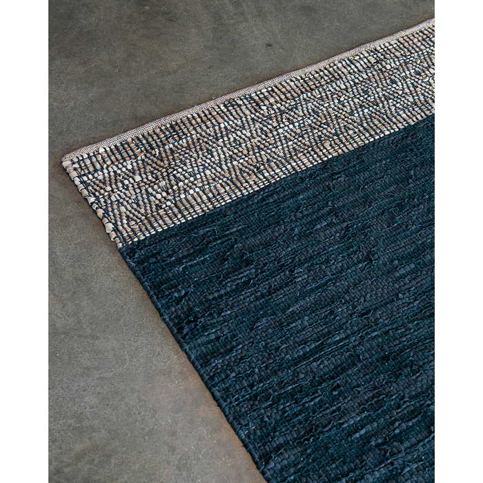 Caracas Floor Rug - Black/Saddle   (100% Leather) - Image 6