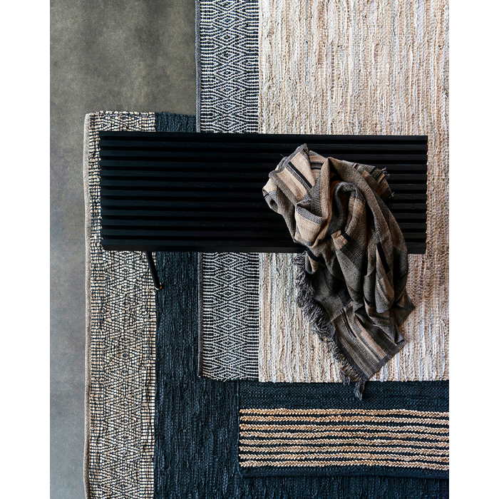 Caracas Floor Rug - Black/Saddle   (100% Leather) - Image 7