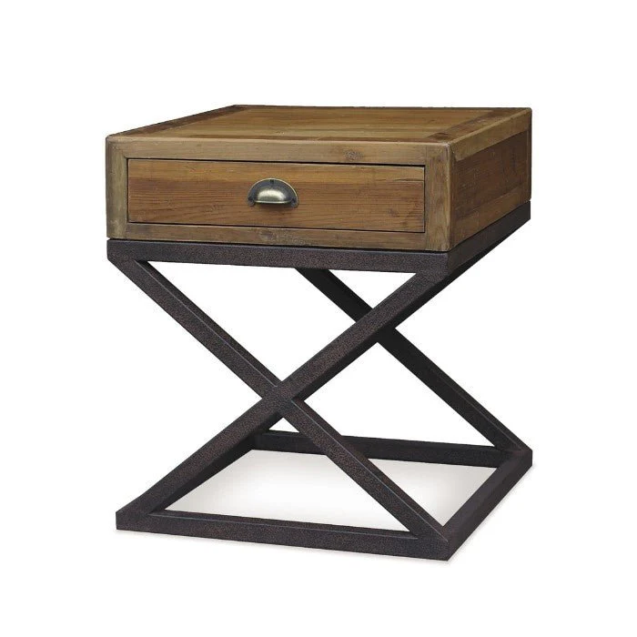 Cross Side Table - Old Pine Timber