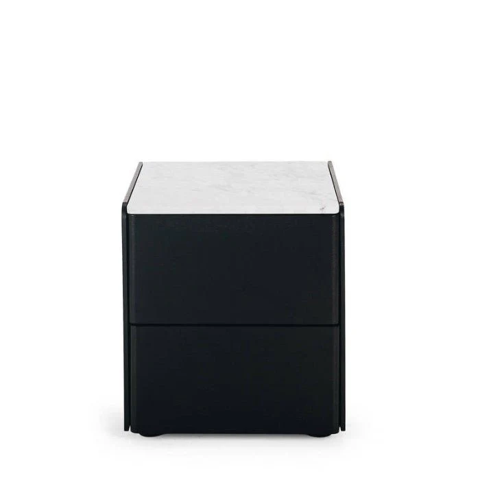 Cube 2 Drawer Bedside - Marble top