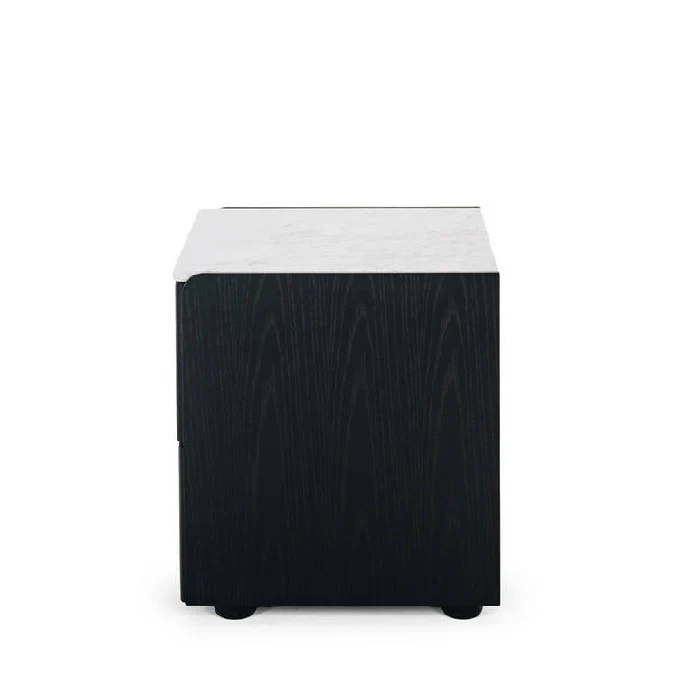 Cube 2 Drawer Bedside - Marble top - Image 3