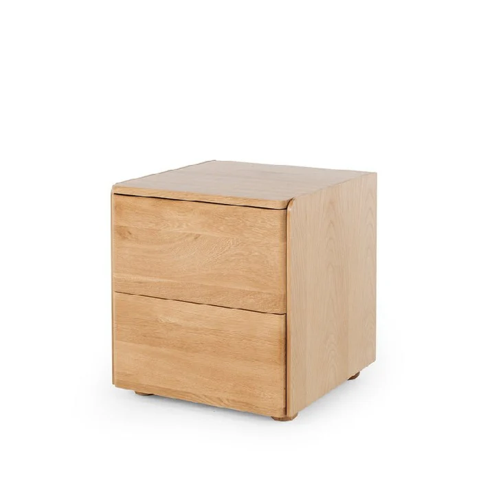 Cube 2 Drawer Bedside - Oak top - Image 3