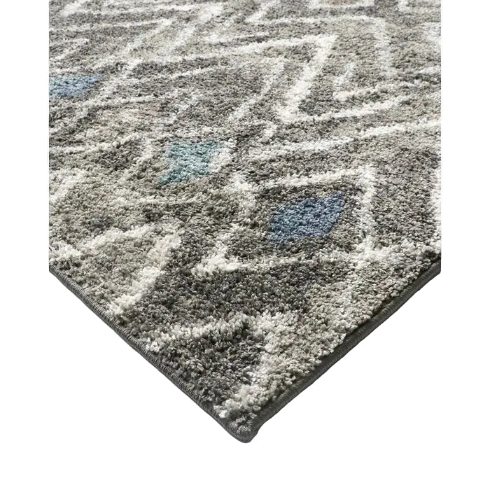 Declan Floor Rug - Taupe/Blue (100% Polypropylene)