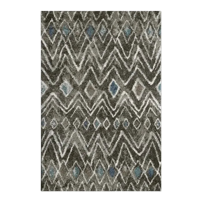 Declan Floor Rug - Taupe/Blue (100% Polypropylene) - Image 2