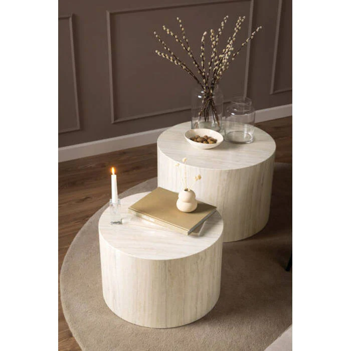 Dice Coffee Tables 2 pce Set - Round - Image 3