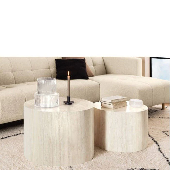 Dice Coffee Tables 2 pce Set - Round - Image 4