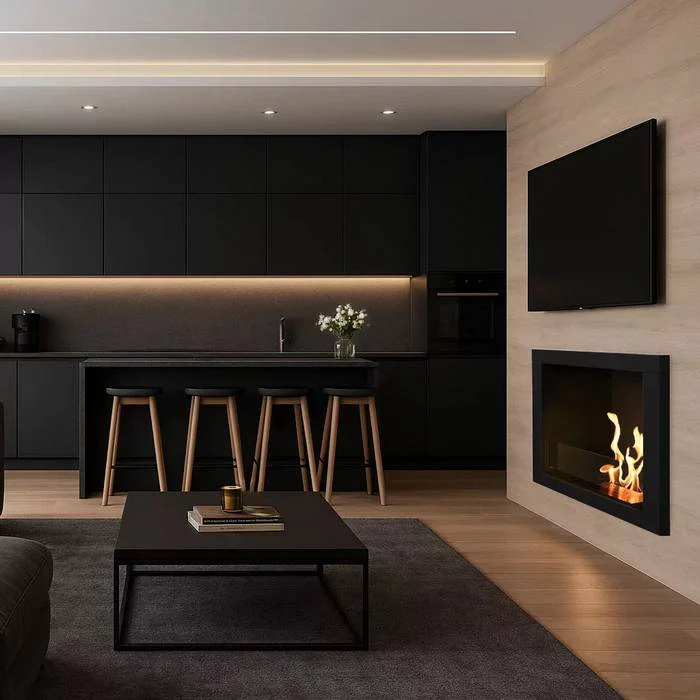Ecosmart Fire: Frame 1000SS Fireplace + XL700 Burner - Image 3