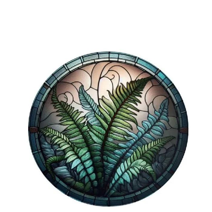 Fern Stained Glass Hanger 300dia