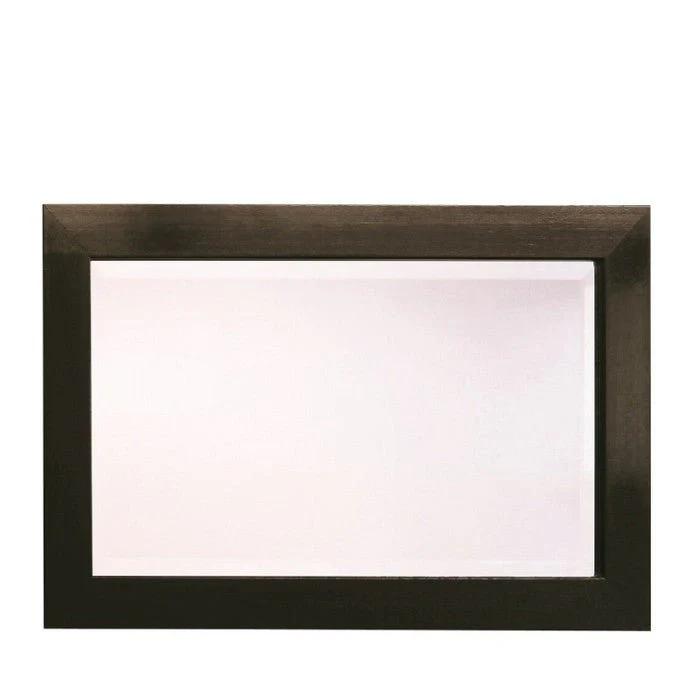 Flat Profile Dark Stain Frame Mirror 800 x 500