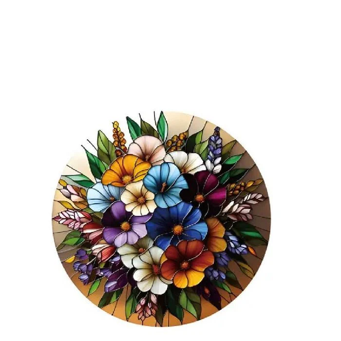 Floral Stained Glass Hanger 115dia