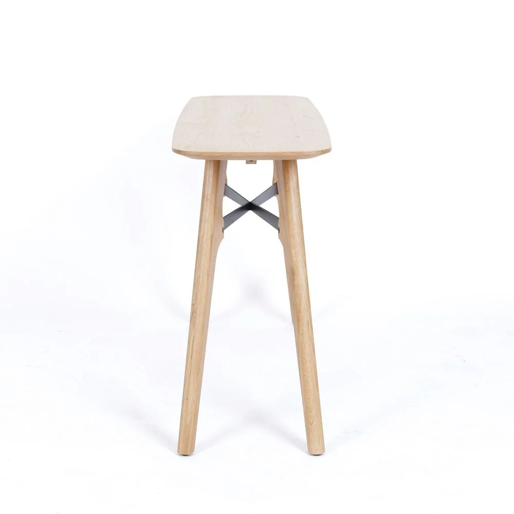 Flow Console Hall Table in Oak - Image 3