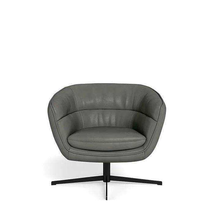 Franco Swivel Armchair in Leather - Image 3
