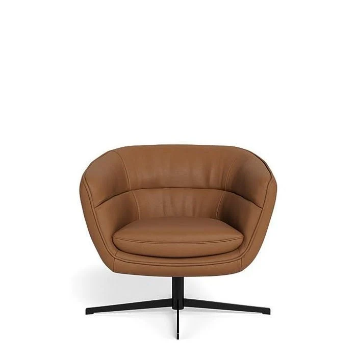 Franco Swivel Armchair in Leather - Image 4
