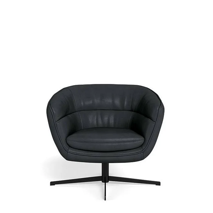 Franco Swivel Armchair in Leather - Image 9