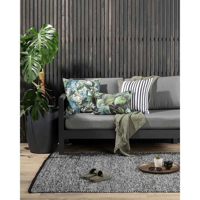 Freya Outdoor Rug - Black/White - Image 6