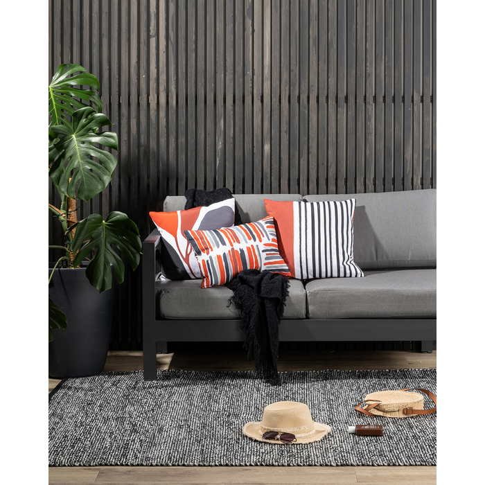 Freya Outdoor Rug - Black/White - Image 7