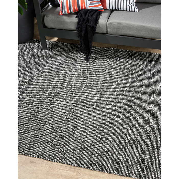 Freya Outdoor Rug - Black/White - Image 9