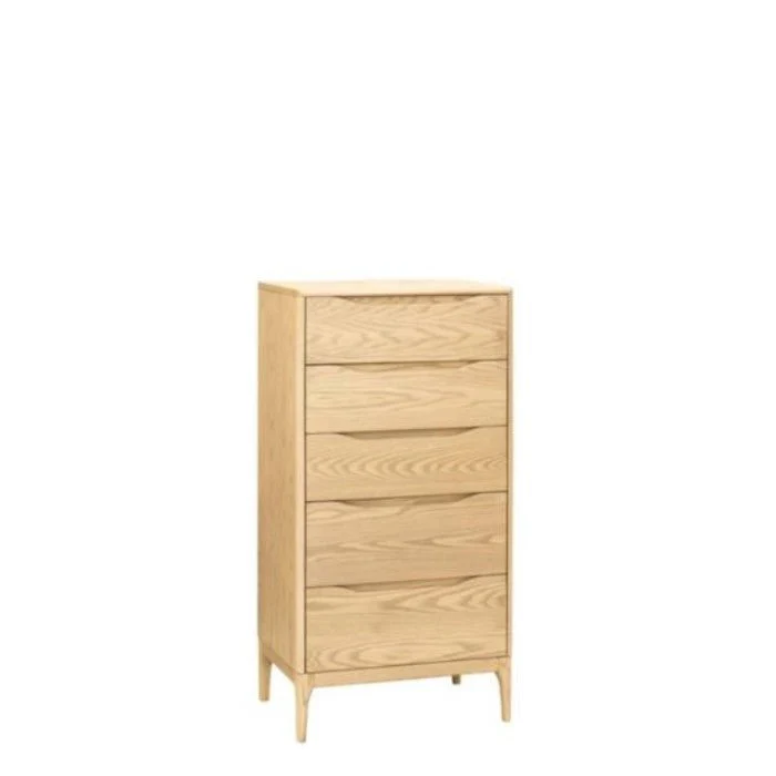 Havelock Slimline 5 Drawer - Ash timber